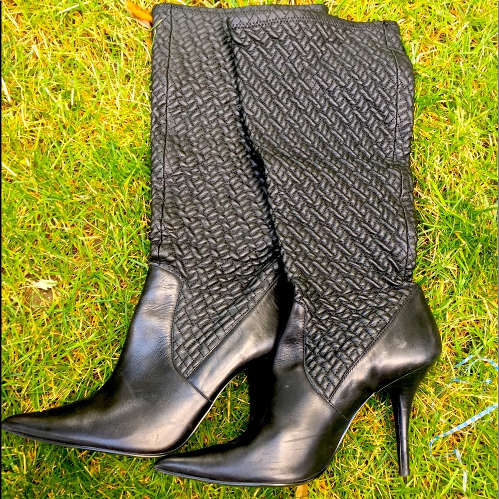 Aldo size 28 black heeled boots